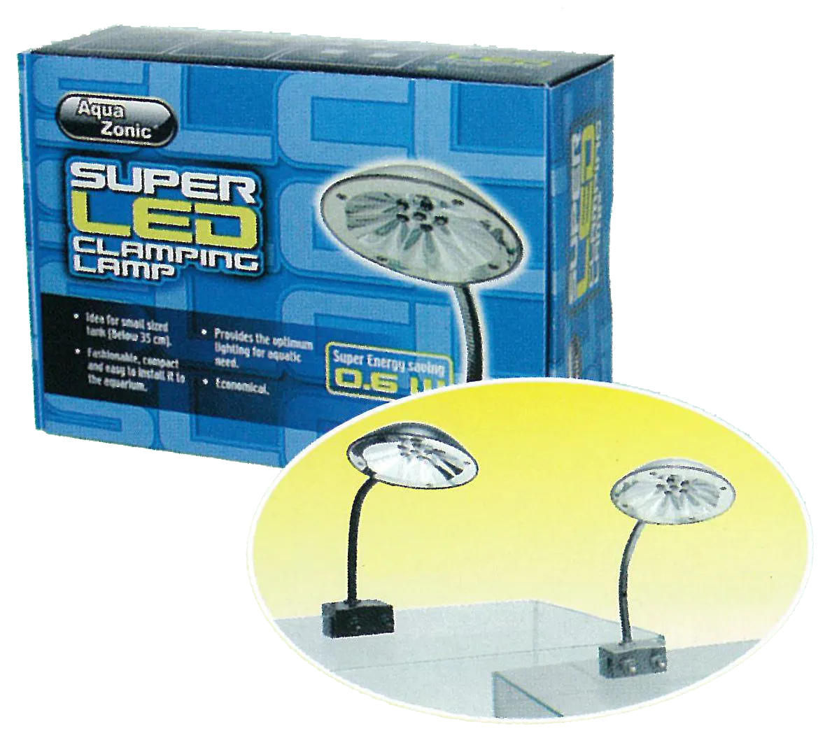 Aqua Zonic - Mini LED Clamp Light Black