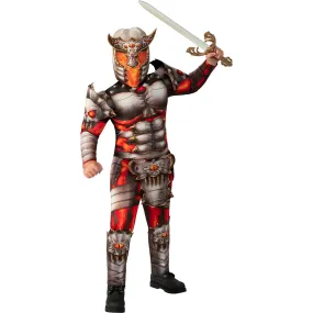 Demon Knight Costume for Kids, Orange and Red Jumpsuit