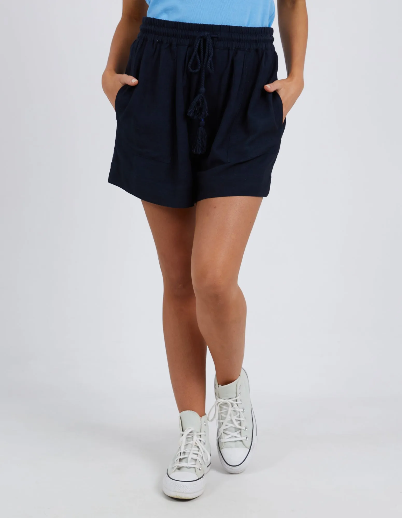 Elm Clem Relaxed Short Dark Sapphire