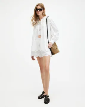 Etti Relaxed Fit Scallop Edge Shorts