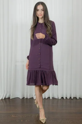 Run small - Chiffon bottom ruffle dress