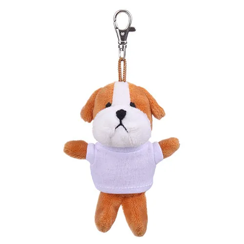 Soft Plush Bulldog Keychain with Tee
